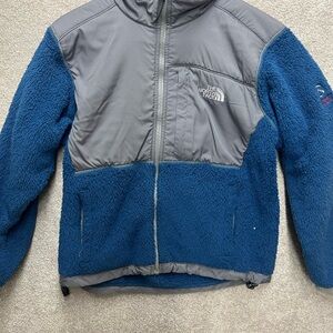 The North‎ Face Blue and Gray Fleece Jacket